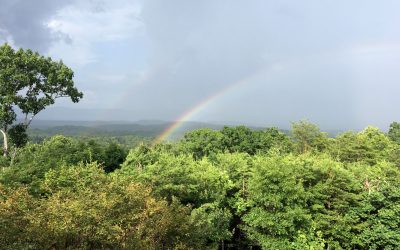 Rainbow over the mountains